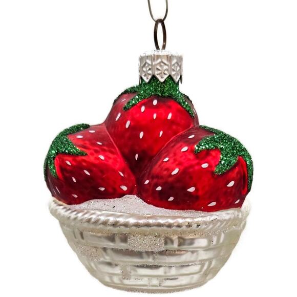 Patricia Breen Strawberry Basket Fruit Spring Dessert Christmas Tree Ornament - Picture 6 of 11